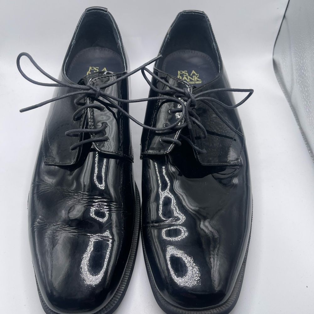Jos. A. Bank Black Oxford Shoes Sleek Polished Leather